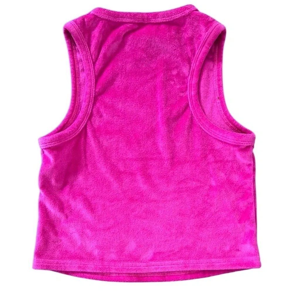 Swiftie Youth Fuschia sleeveless velour tank top concert fans Era tour inspired